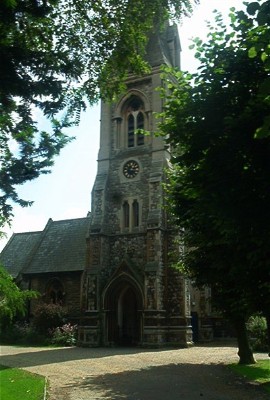 Christ Church, Wanstead, where Beth and Chris will marry in April 2004.