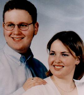 John at 18 with sister, Beth,21.