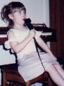 Aged 7 - always the performer...